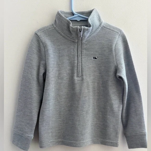 Vineyard Vines Kids' Saltwater Stripe Quarter Zip Sweatshirt Size 5 NEW w/ TAGS - Picture 7 of 8
